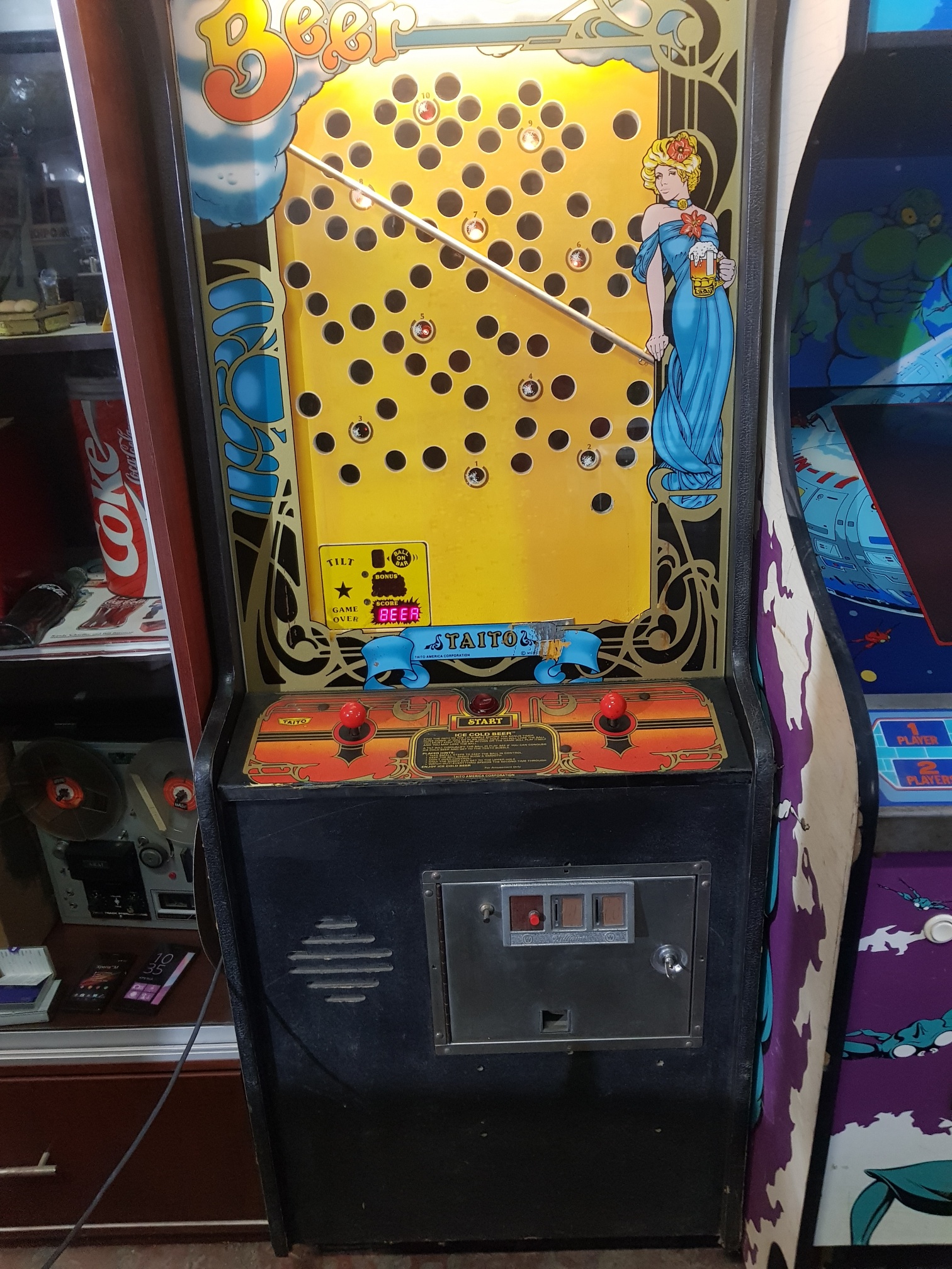 Ice Cold Beer machine Manufactured by Taito - UFO Amusements